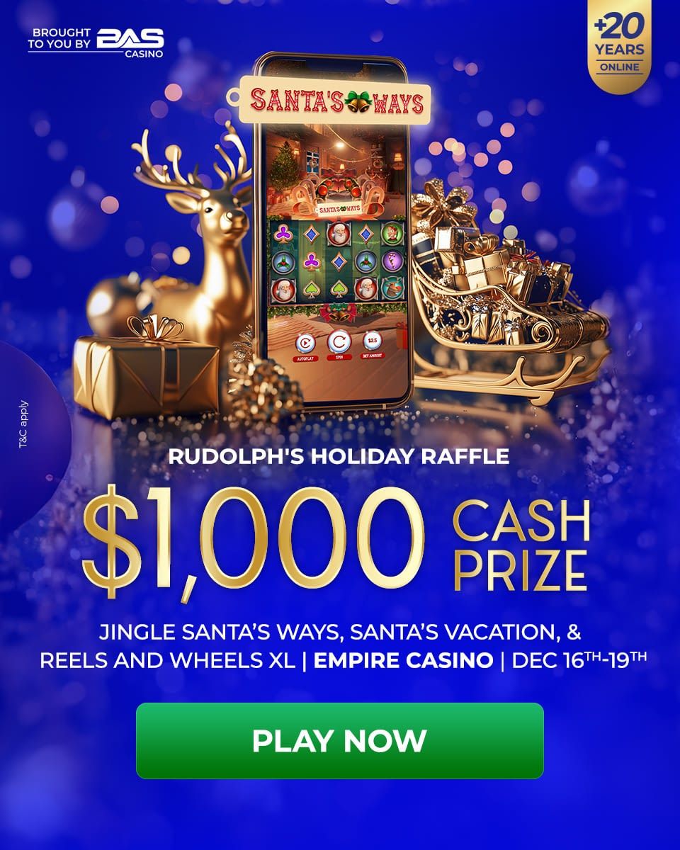 Rudolph's Holiday Raffle $1,000 Cash Prize