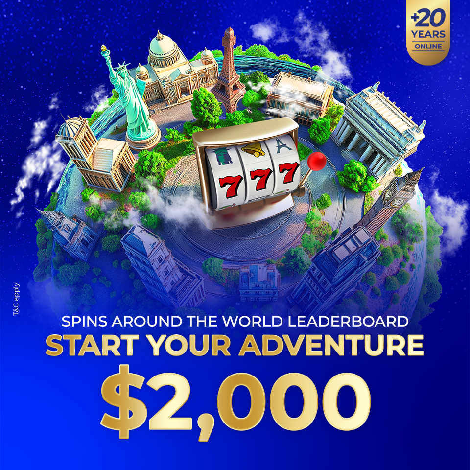 Spins Around The World Leaderboard Start Your Adventure $2,000